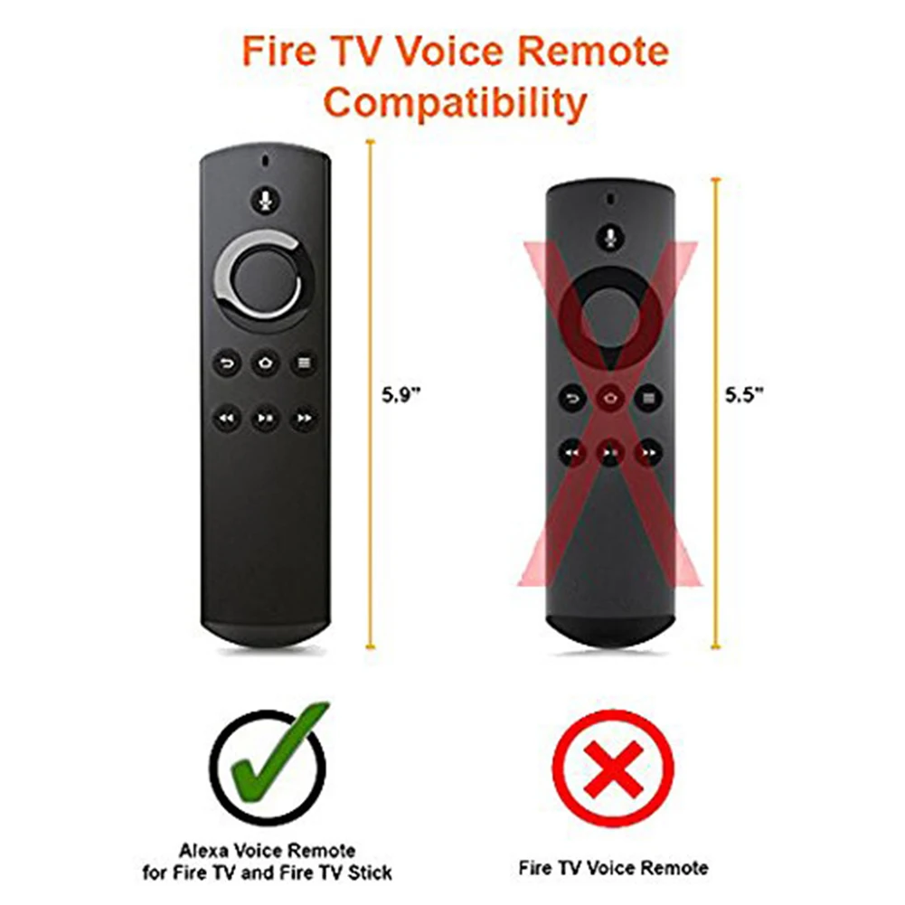 For Amazon Fire TV Stick Voice Remote Control Covers Anti Slip Protective Case Silicone Shockproof Case Cover