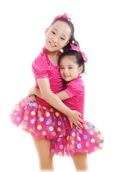 

New Children Stage Performance Dresses Tutu Colorful Dots Ballet Dress for Kids Modern Dancing Costumes Skating Dresses for Girl