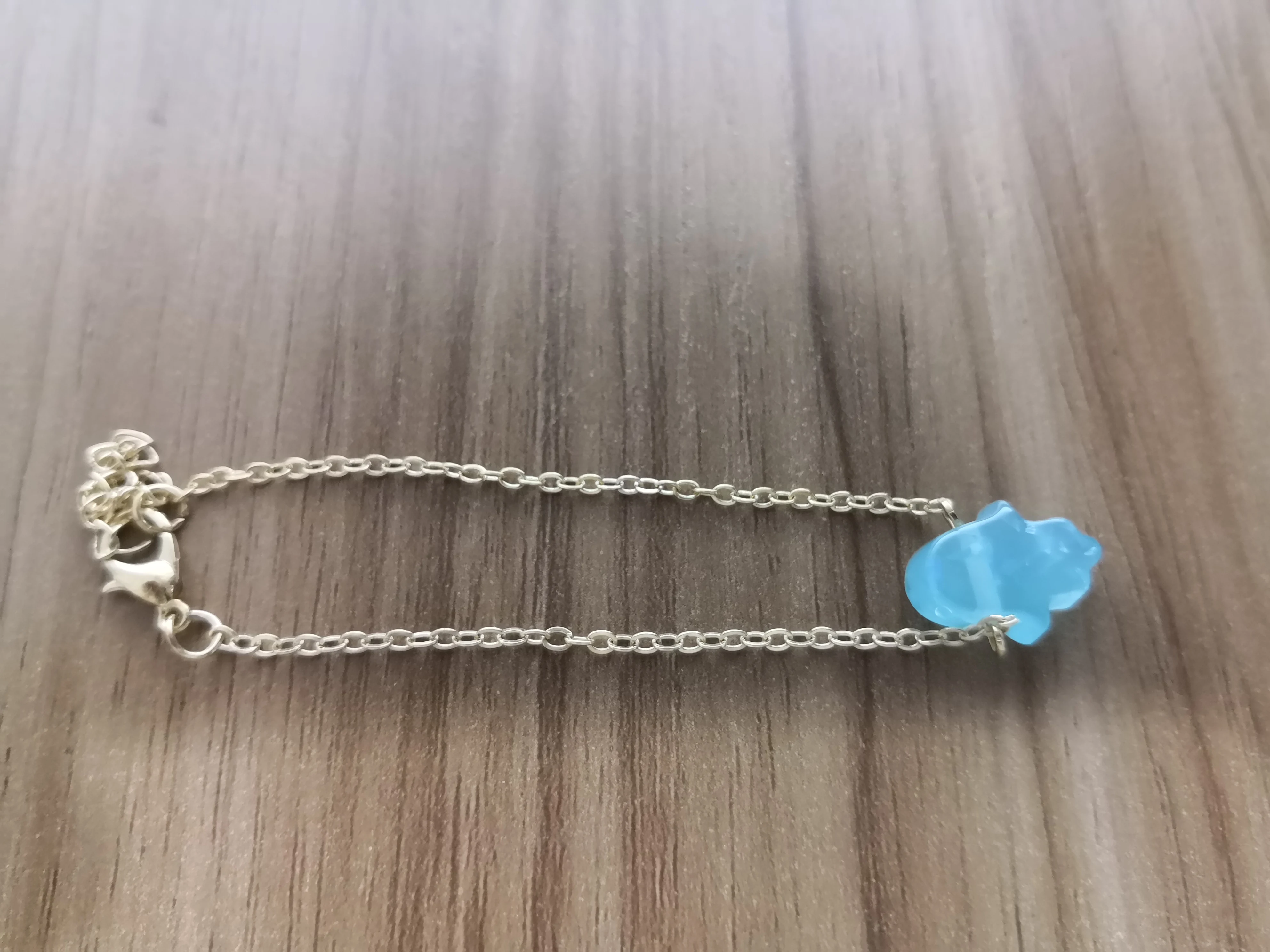 Opal Blue hamsa bracelet, gold bracelet,blue hamsa, hamsa charm bracelet, charm bracelet