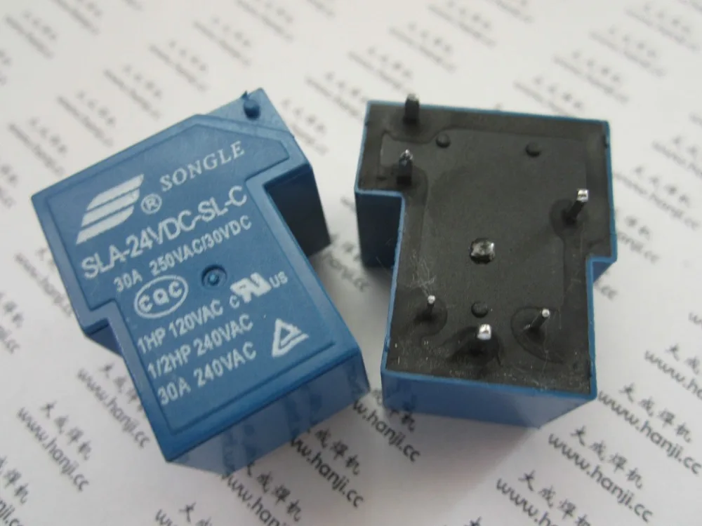 T90 Coil Relay 24vdc 30a 250vac 30vdc 6 Pin 1no 1nc Sla