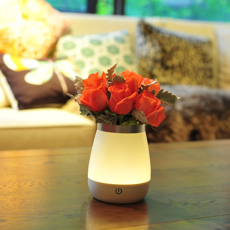 

Creative vase night light bedroom bedside lamp charging LED desk lamp home decoration lamp atmosphere lamp