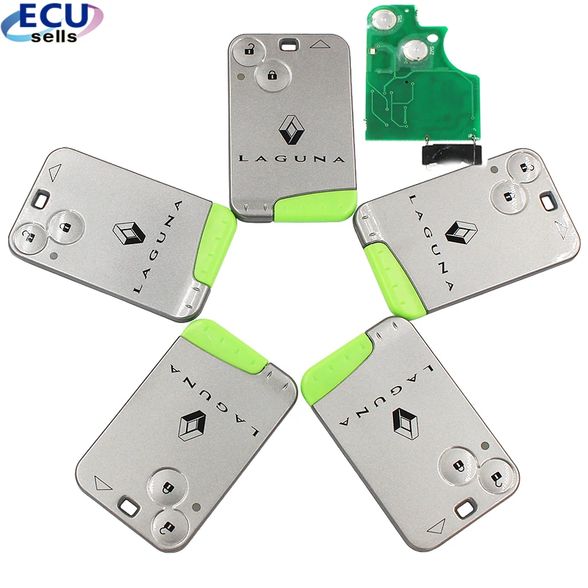

5PCS*New Keyless Smart Card Remote Key Fob 2 Button for Laguna Espace 2001 - 2009 433MHZ