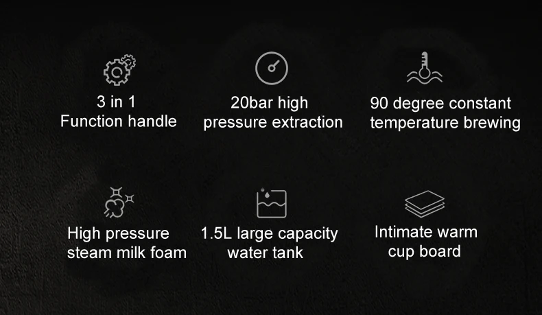 20 бар кофеварка эспрессо небольшой полуавтоматический паровой Тип молочной пены три в одном ручке