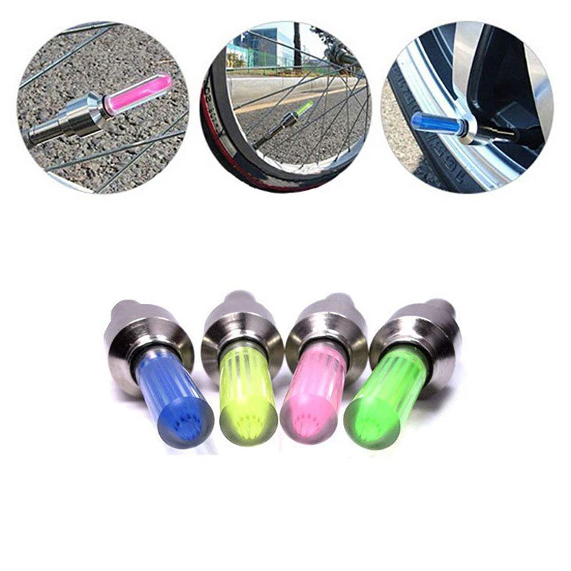 Zacro Bike Light With Battery Tyre Valve Caps Wheel Spokes Led Light