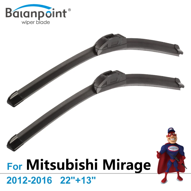 Aerowiper Wiper Blade For Mitsubishi Mirage 2012 2016 22"+13", Set of