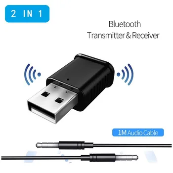 

New 2 in 1 Bluetooth Emitter Receiver BLE 5.0 2 Modes Car Audio Multifunctional Adapter