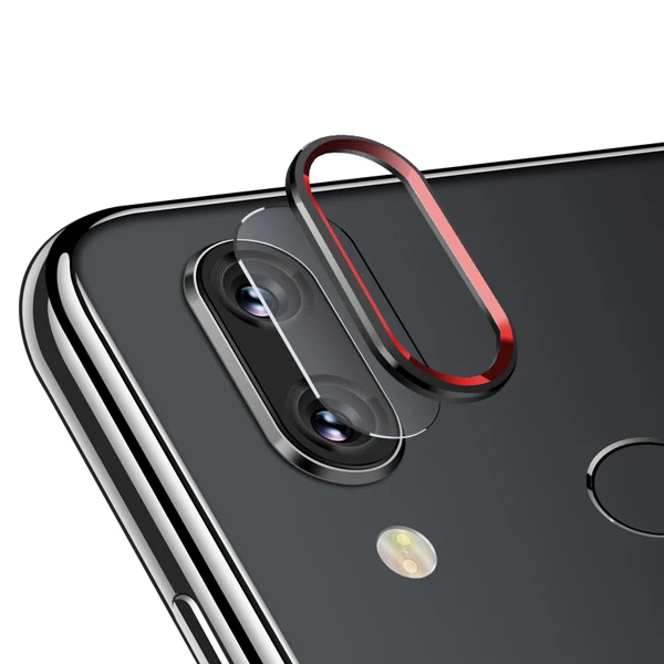 Black Red and Glass Защитное кольцо для заднего объектива Xiaomi mi 9 SE+ Защитная пленка для камеры из закаленного стекла для Red mi Note 7 Pro mi 9 - Цвет: Black Red and Glass