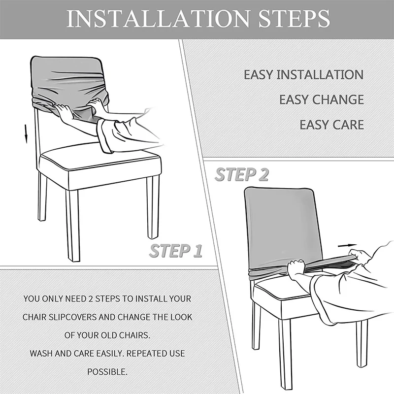 Универсальные эластичные чехлы на стулья из спандекса, чехлы на стулья для обеденного стула, чехлы для стульев Parson, европейский стиль, домашний декор CHC005