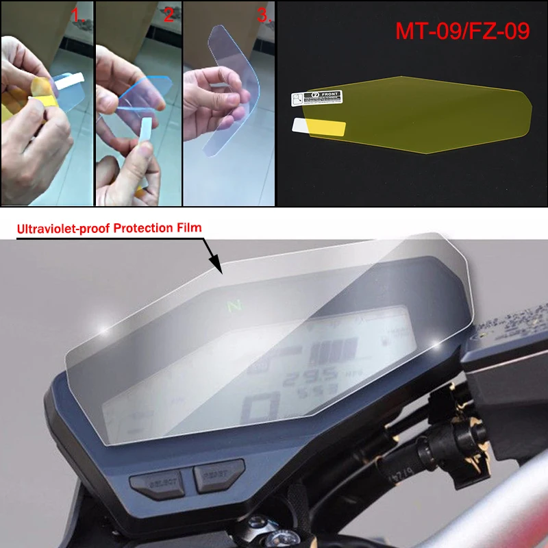 Cluster Scratch Protection Film Blu-ray Protector for Yamaha FZ09 MT09