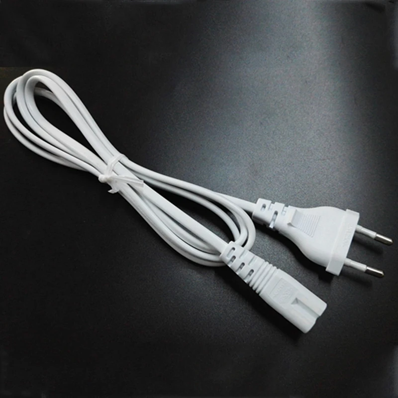 1,2 м 2 фута 2-зубец контактный AC Белый ЕС Кабель питания Шнур высокого качества свинцовый провод шнур питания для настольного ноутбука dc зарядное устройство