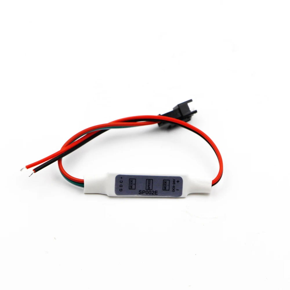 

SP002E DC5V 12V 24V 3 Key Mini RGB Controller Micro Controller for WS2811 WS2812B Pixels Dream Color LED Strip to 2048 pixels