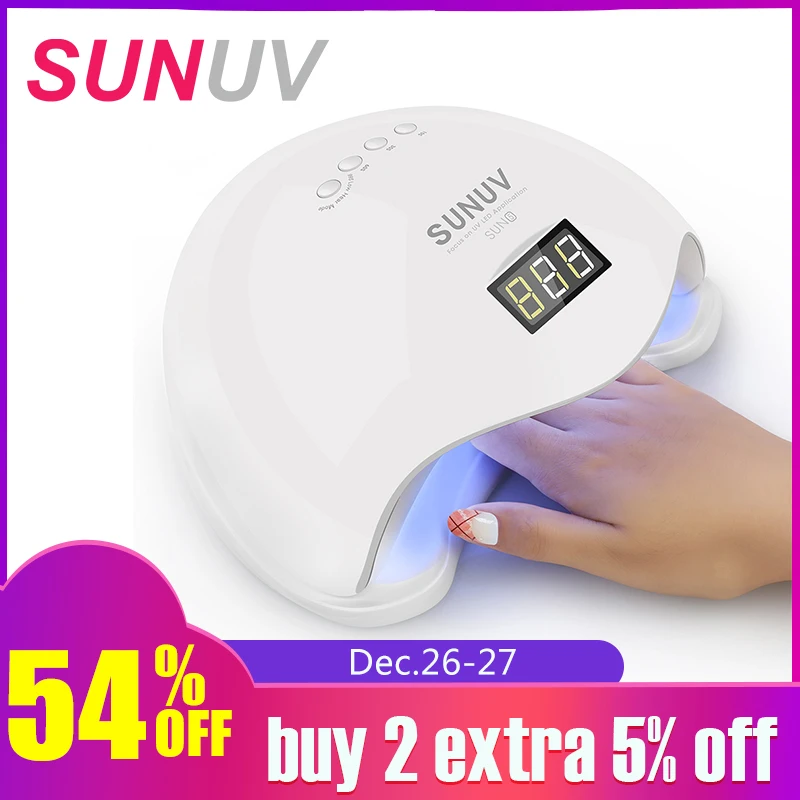 SUNUV SUN5 48W Dual UV LED Nail Lamp Nail Dryer Gel Polish Curing Light