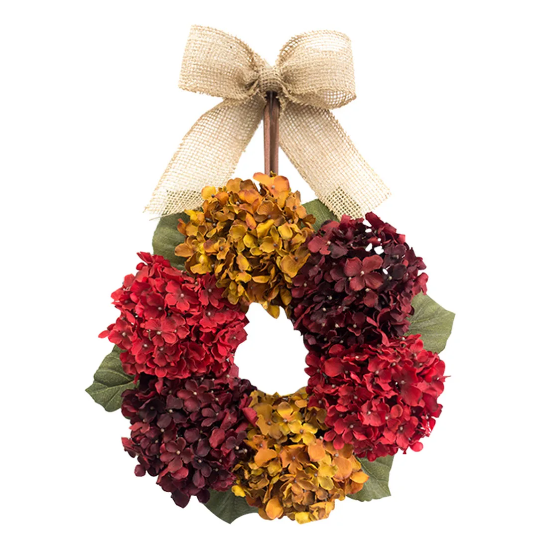 Flower Ring Artificial Garland Useful Round Shaped Hanging Wreath Home