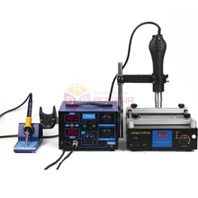 220 В/110 В 2in 1 YH-862D+ YH-853A пайка паяльная станция горячего воздуха и утюг+ подогреть станции для BGA