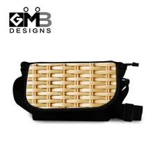 Холст сумки для женщин, мужчин Bamboo вязальные узор печати Crossbody сумки дети дорожная сумка сумки