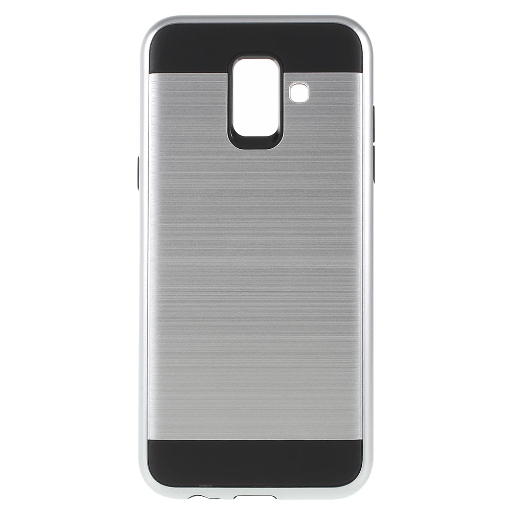 Dulcii Brushed PC + TPU Hybrid Phone Case for Samsung Galaxy A6 (2018) - Silver |