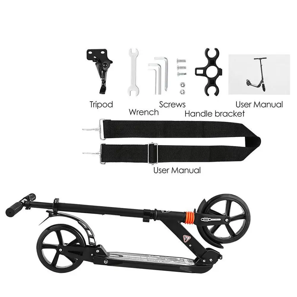 ANCHEER Adult Foldable Kick Scooter Foldable Height Adjustable Foot Kick Scooter Patinete Adulto Clearance Stunt Scooters patine
