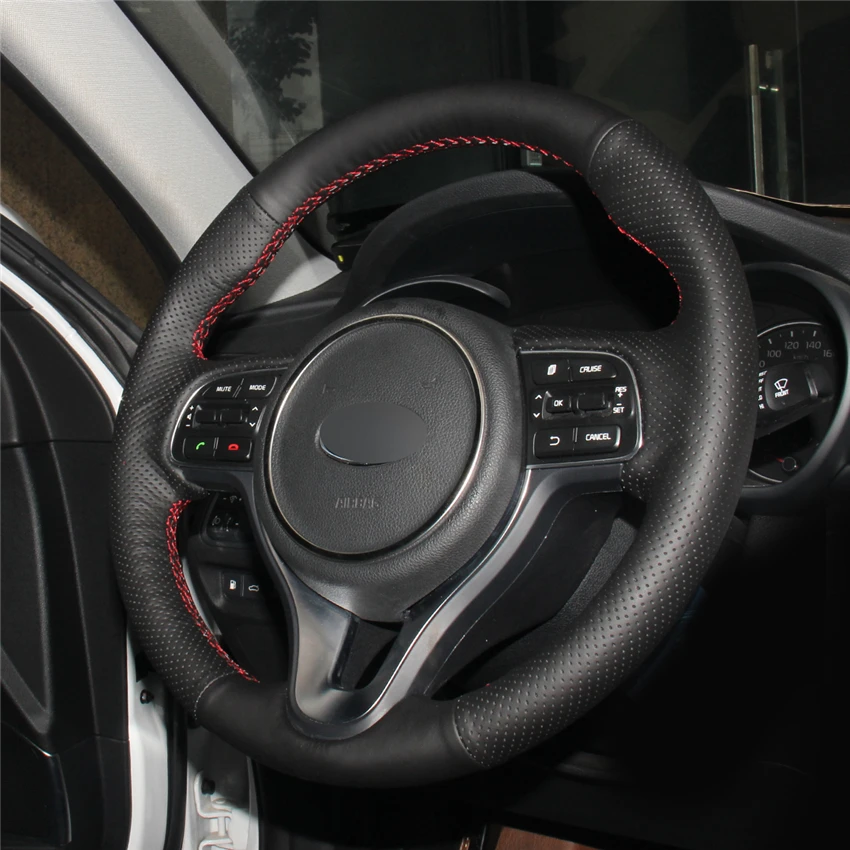 MEWANT черная искусственная кожа рулевого колеса автомобиля крышки для Kia K5 Оптима- Sportage KX5- Ниро
