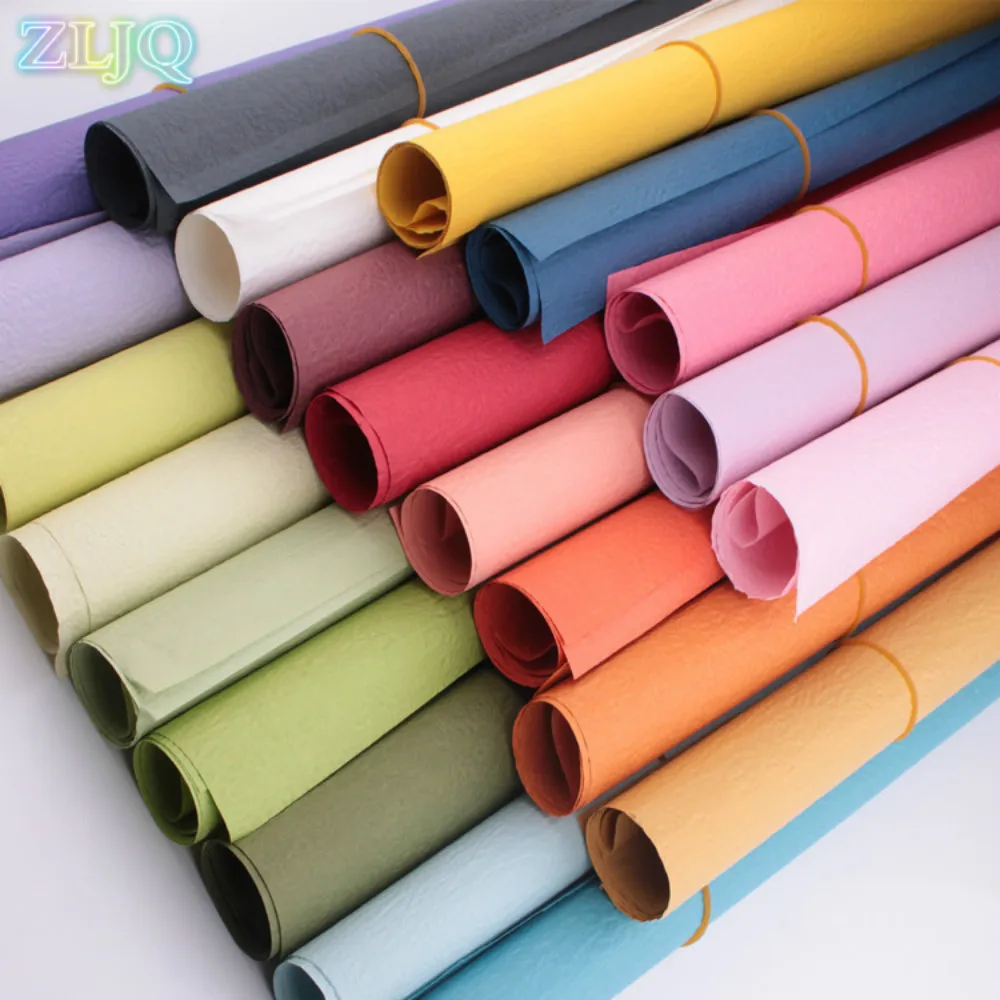 ZLJQ 20pcs/lot 64cm*63cm Hand Rubbing paper Flowers Wrapping Paper DIY