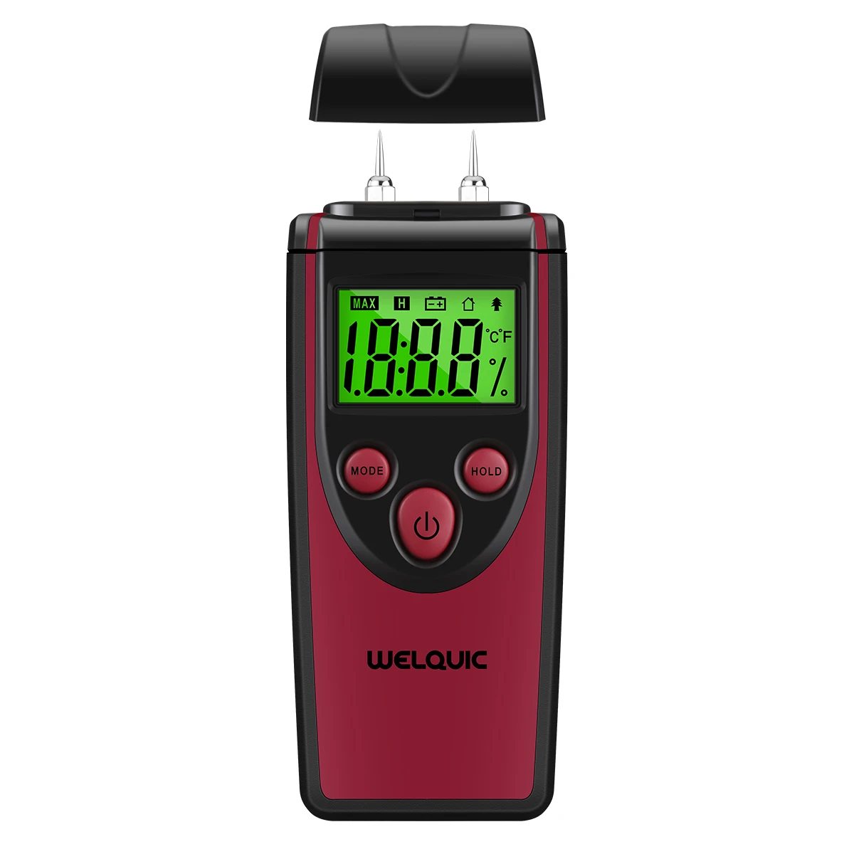 Welquic Digital Wood Moisture Meter With 3 Color Backlight LCD High