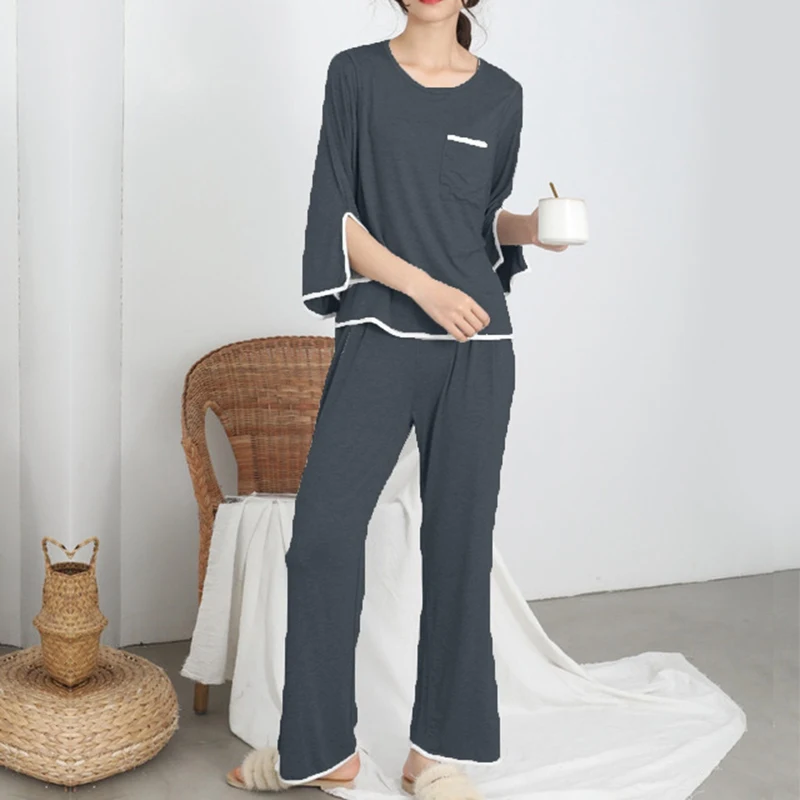 

Long Sleeve Maternity Nursing Pyjama Cotton Pregnancy Robe Breastfeeding Nightwear Maternity Nightwear Soft Pregnant Pyjama Sets