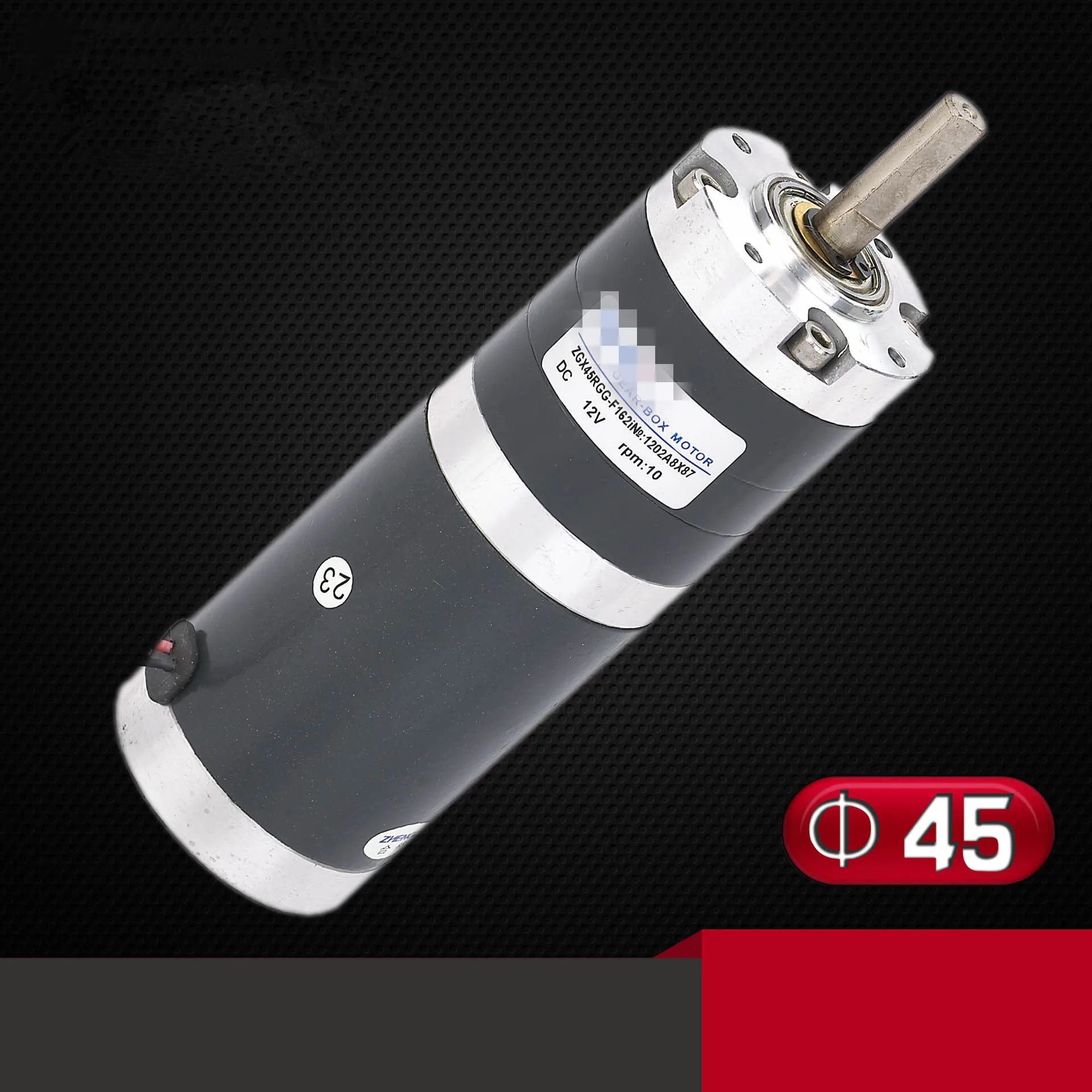 ZGX45RGG DC 12V 24V Permanent Magnet Planetary Gear Motor Brush High Torque 4RPM-800RPM dc gear motor double shaft turbine 12v 24v brush big torque lzx