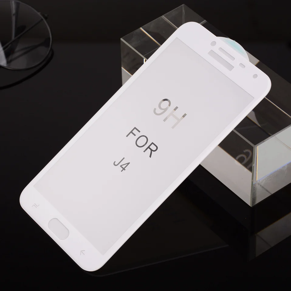 5D Tempered Glass for Samsung Galaxy J4 2018 Screen Protector Curved Full Cover Protective J400 Film for Samsung J4 2018 Glass