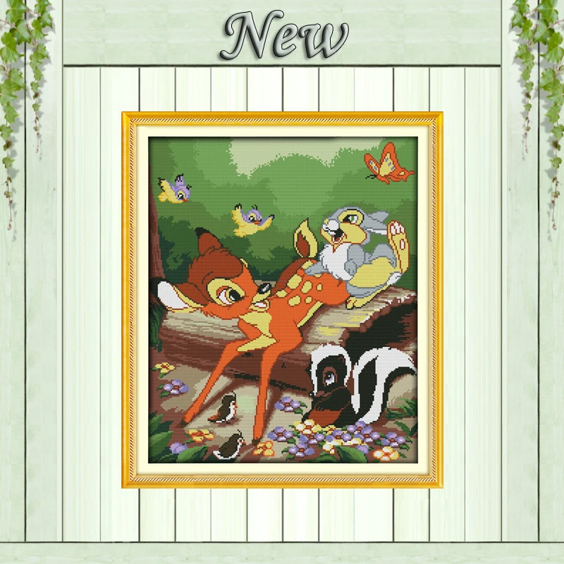 Картина для домашнего декора с изображением лесного оленя напечатанная на