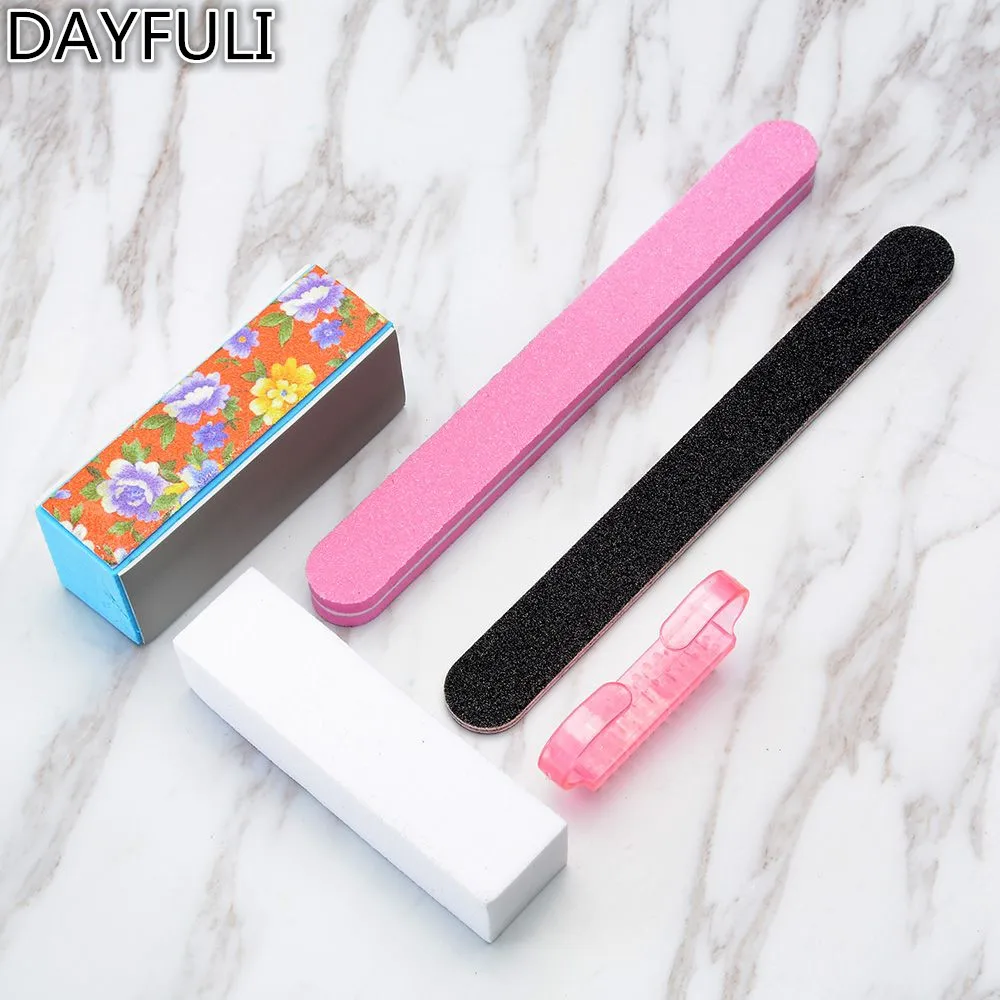 

5X Pro Manicure Tools Kit Rectangular Nail Files Brush Accessories Nail Art Set