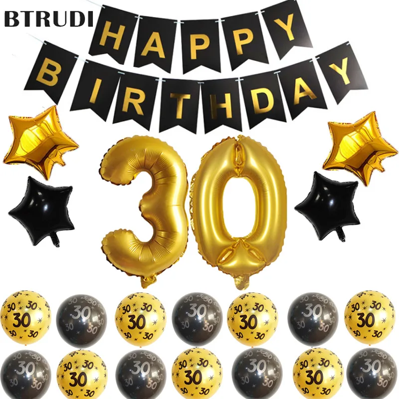 BTRUDI 1 комплект 40 дюймов 30 лет украшения для вечеринки в честь Дня рождения на