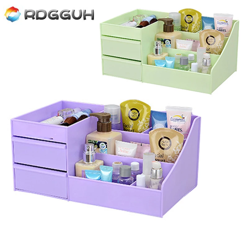 

RDGGUH Creative Cosmetic Bag Women Beautician Professional Makeup Box Travel Desktop Drawer Type Toiletry Bags Organizer Pouch