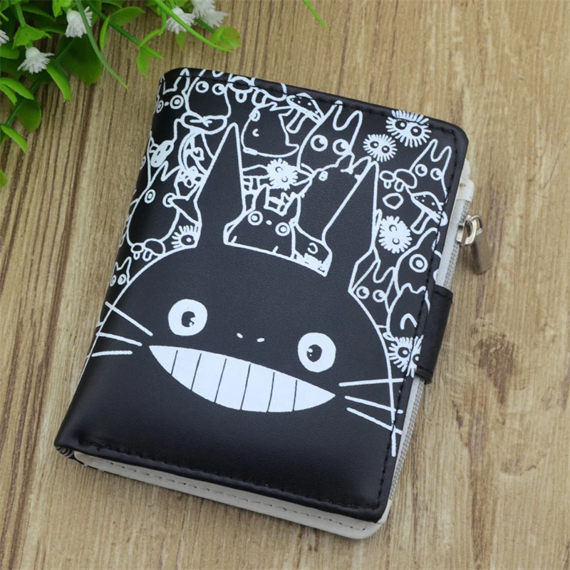 

Soft Pu Leather Kids Cartoon Wallets CuteTotoro Anime unisex men women wallets cat Kumamon purse female
