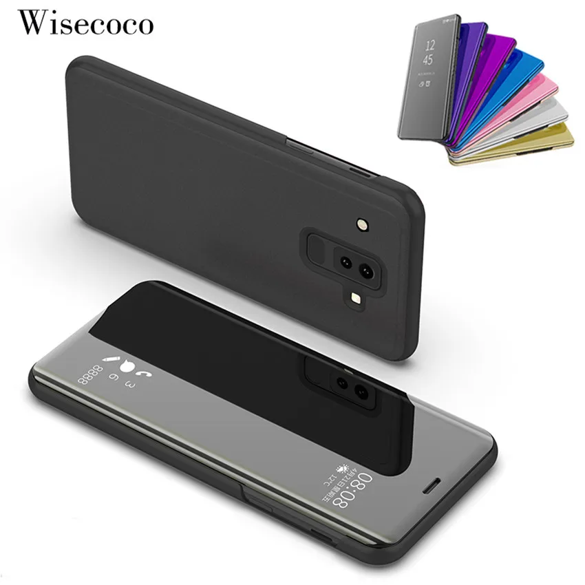 

Touch Flip Stand Case For Samsung A9 Star Note 9 8 5 S9 S8 S7 S6 Edge Plus A6 A8 J6 J8 A3 A5 A7 2017 2018 Mirror 360 Full Cover