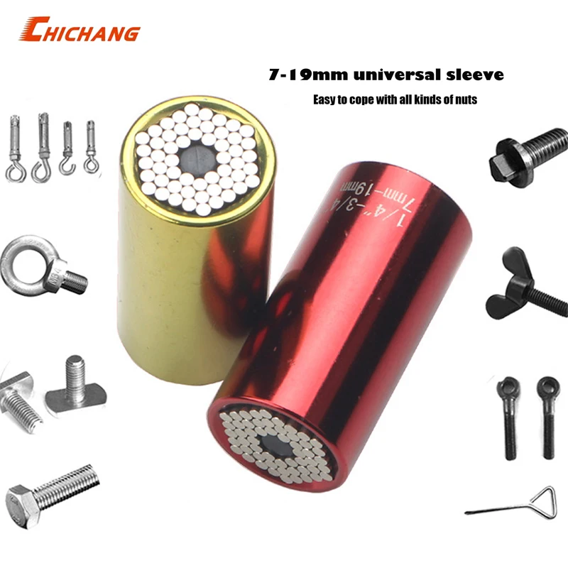 

1 pcs Magic multi function universal Ratchet socket Spanner GRIP - 7 mm Drill Hand Car Power Adapter Tools Repair kit