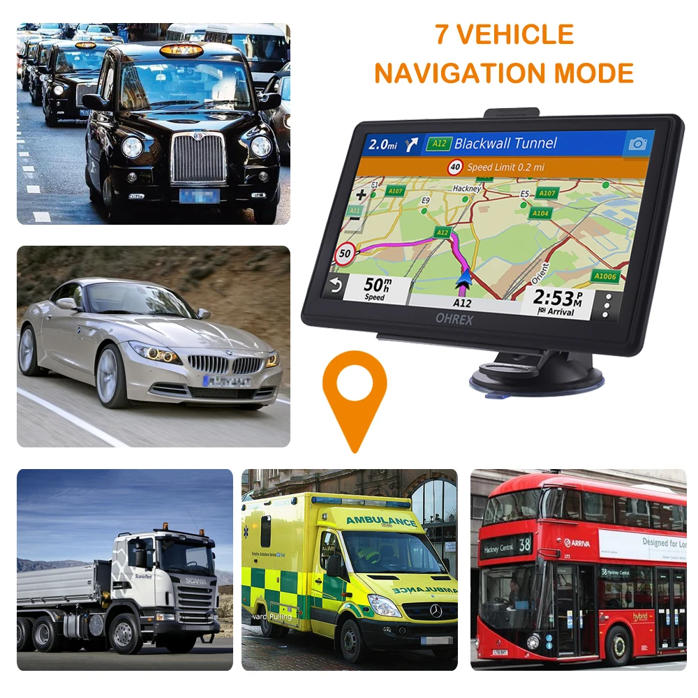 OHREX 736 7 дюймовый Bluetooth емкостный экран грузовик автомобиль GPS навигатор 8G не Caton