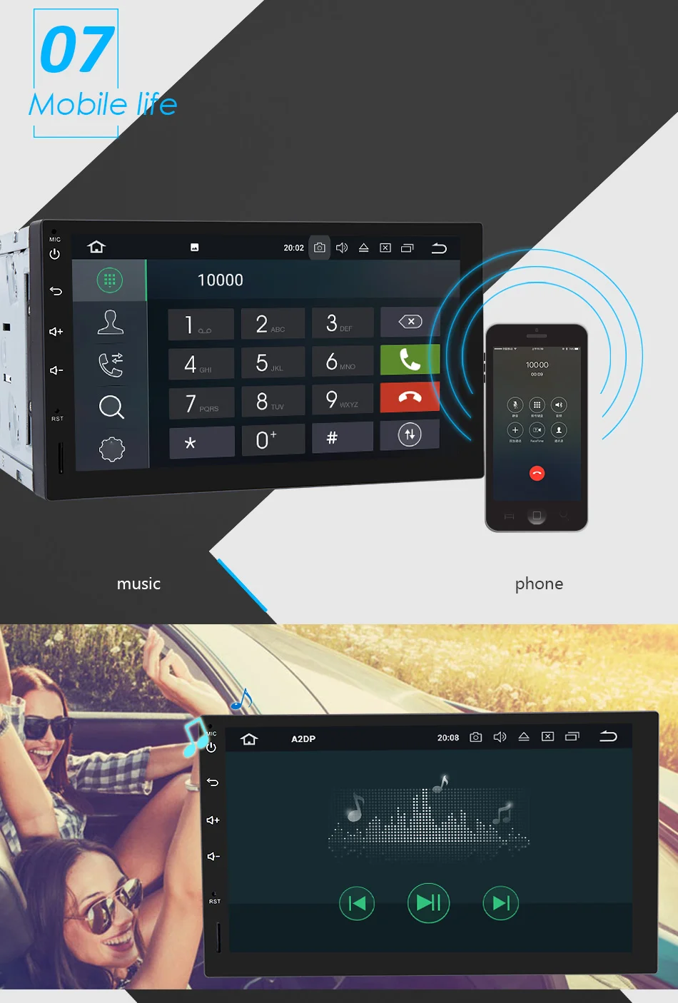 Eunavi 7 ''2 din Octa 8 ядерный Android 9,0 4 Гб ОЗУ Универсальное автомобильное радио gps Navi аудио стерео мультимедийный плеер wifi bluetooth USB