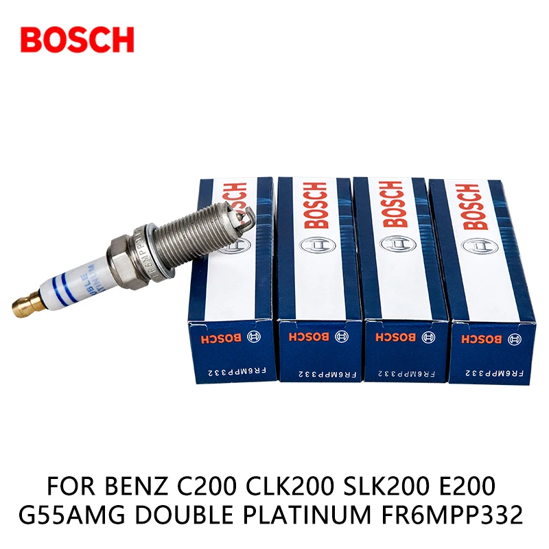 4pieces/set Bosch Car Spark Plug For Benz c200 CLK200 SLK200 E200