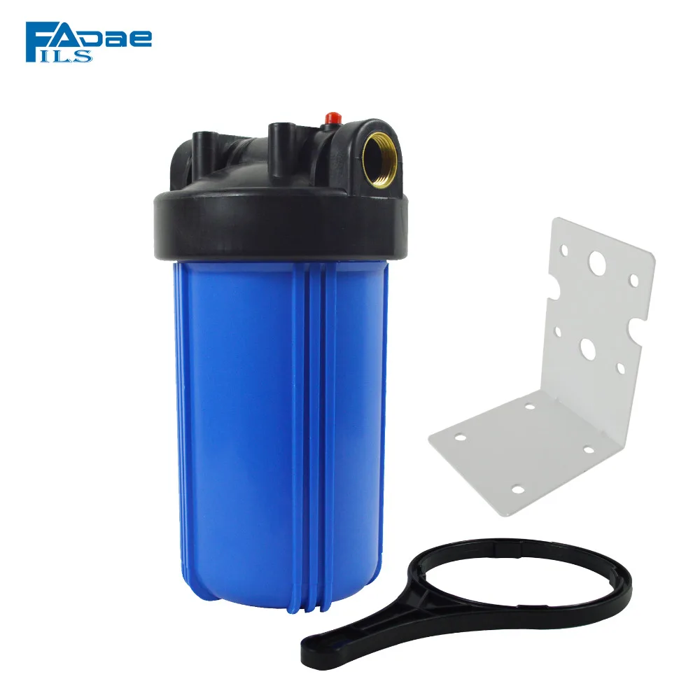 10in. Whole house heavy duty Big Blue Filter Housing,1" brass insert