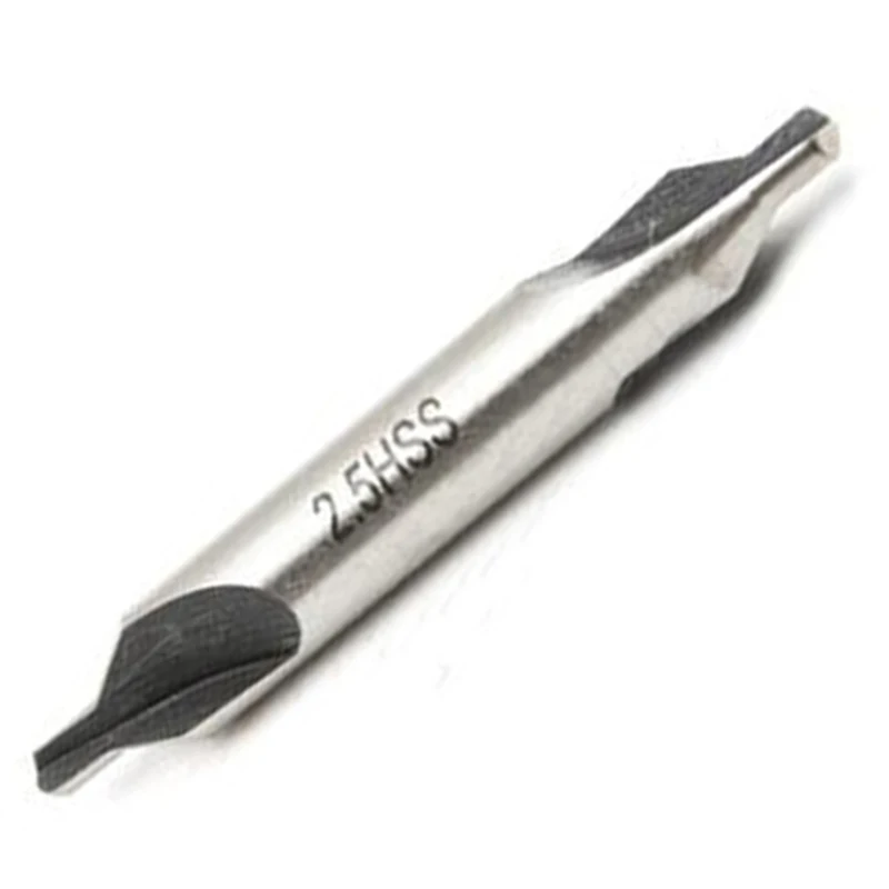 Practical 5 HSS Combined Center Drills Bits Set 60 Degree Countersink Tool Kit High Speed