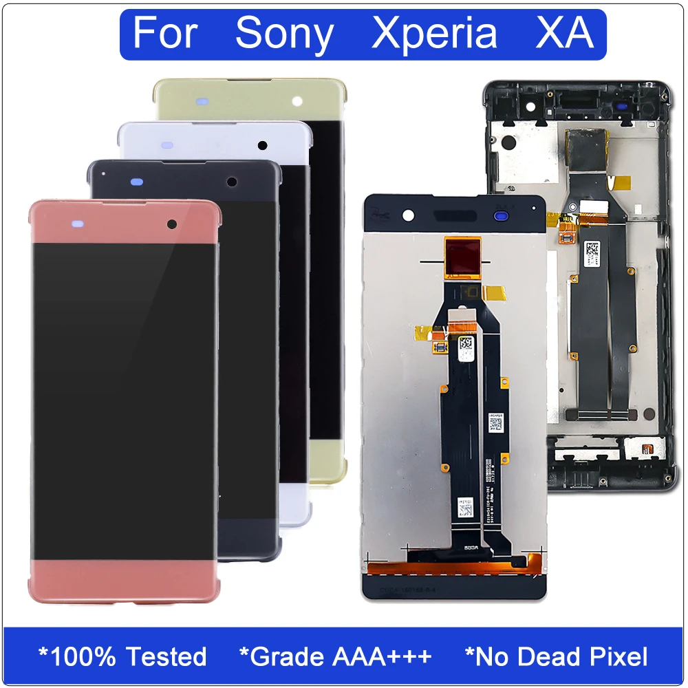 

5.0'' LCD for Sony Xperia XA F3111 F3113 F3115 Touch Screen Display Digitizer Assembly Xperia XA Screen Replacement With Frame