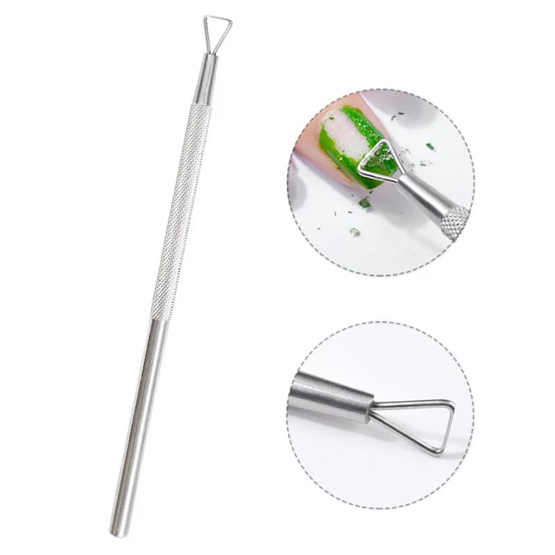 

Durable Nail Art UV Gel Polish Remover Triangle Rod Stick Pusher Cuticle Removal Beauty Tool Trimmer Manicure 1PC