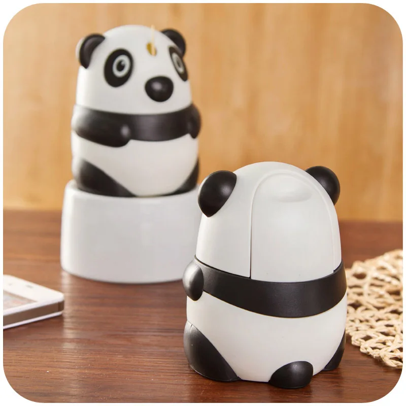 Jual Indah Panda Kapas Penyeka Tusuk Gigi Kotak ABS Otomatis Tusuk Gigi Botol Tusuk Gigi Pemegang B