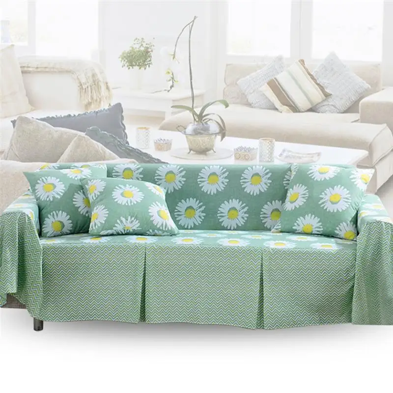 cheap coxeer Pastoral Stretch Slipcover Korean Stylish Sofa Cover Muti Sizes Slip Resistant Sofa Cover Great Elastic Furniture Cover