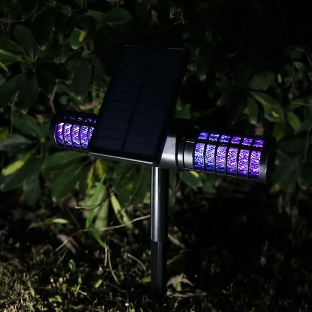Водонепроницаемый IP65 USB зарядки антимоскито для наружных осветительных приборов лампа на солнечной батарее от комаров светодиодный пейзажа леса лужайки Кемпинг лампы мухобойка свет лампа с протектором