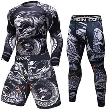 ¡Nuevo! Camiseta de compresión para hombre BJJ MMA de Rashguard VS PK, mallas deportivas para ejercicio 3D, ajuste cruzado, protección contra erupción