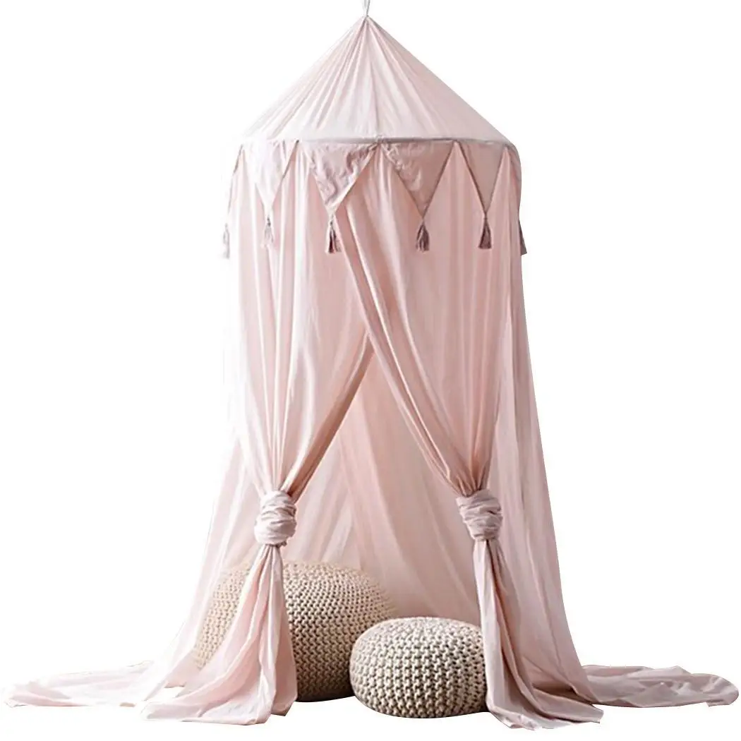 

Kid Bed Canopy Bedcover Mosquito Net Curtain Bedding Round Dome Tent