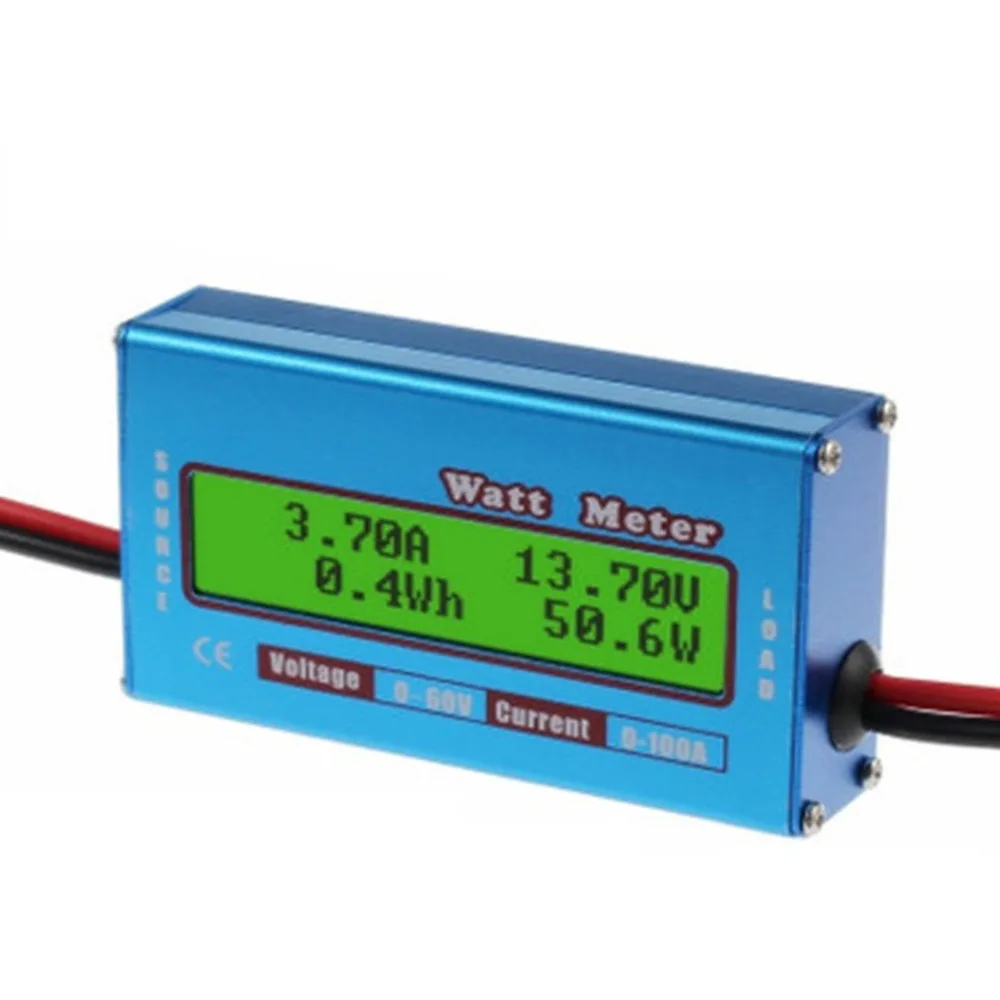 

Digital Monitor LCD Watt Meter 60V/100A DC Ammeter High Accuracy RC Battery Amp Analyzer Tool Power Energy Watt Meter