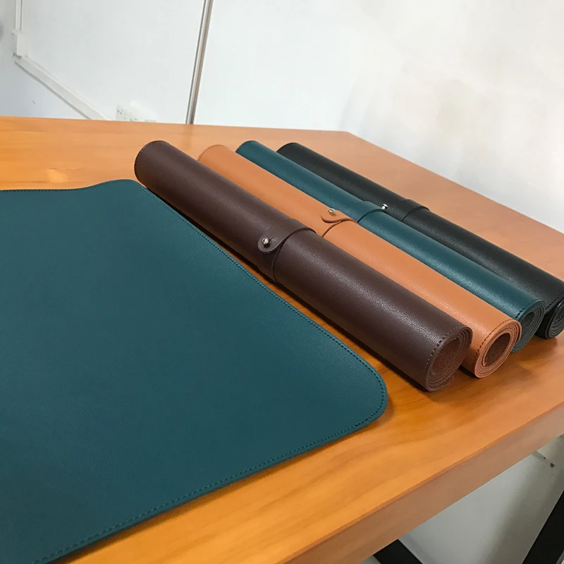

New Oversized Office Mouse Pad Desk Writing Mousemats Computer Solid Color Mousepad Leather Notebook Pads For Office