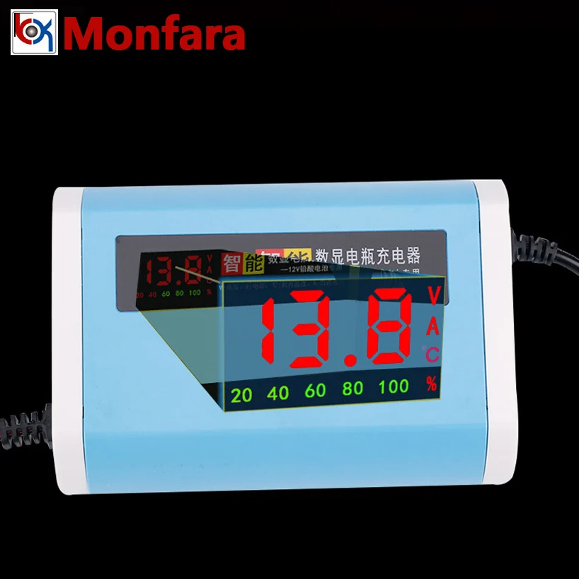 12v 6a Lcd Digital Display Car Battery Charger For 12 Volt 20 To 120 12v 6a Lcd Digital Display Car Battery Charger For 12 Volt 20 To 120 Amp Automotive Motorcycle Lead Acid Agm Gel Batteries 220v On Aliexpress Alibaba