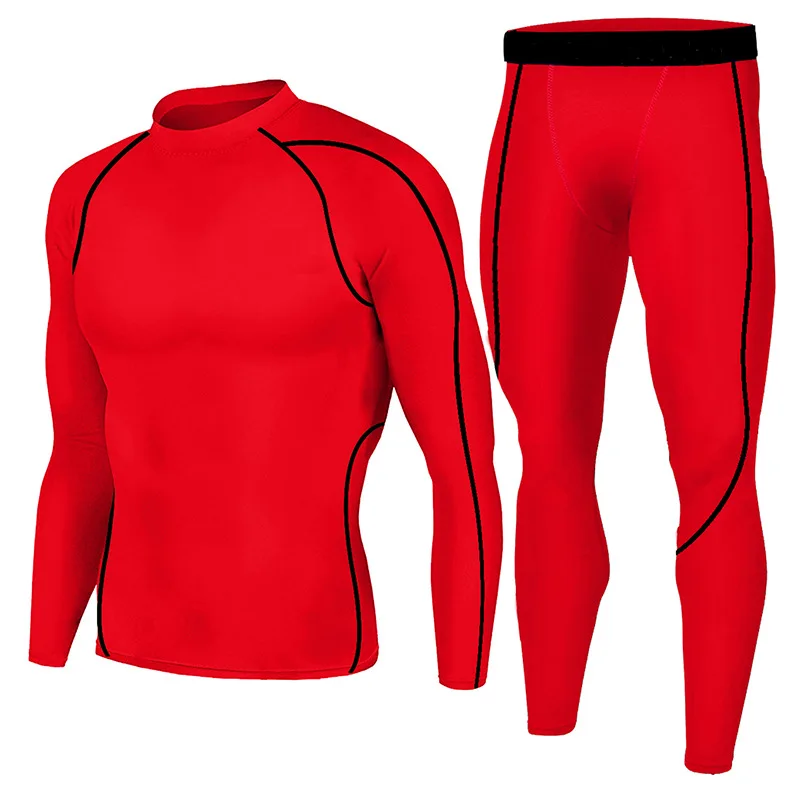 Спортивный костюм для мужчин Спортивное компрессионное белье Рашгард мужской Training брюки для девочек спортивные рубашки тренировки бег